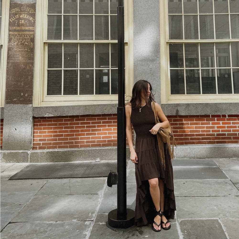 Michael Kors Chocolate High Low Dress - Picture 3 of 3